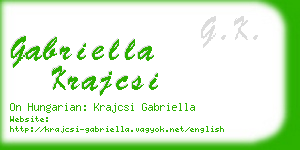 gabriella krajcsi business card